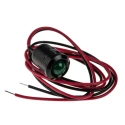 RS PRO Green Panel Mount Indicator 12V DC 20mA Lead Wire Termination Prominent Bezel 209-046