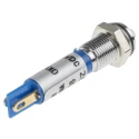 RS PRO Blue Panel Mount Indicator 24V DC 20mA Solder Tab Termination Prominent Bezel 209-844