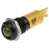 RS PRO Yellow Panel Mount Indicator Black Bezel IP67 Rated 230V AC 3mA 61mm Length 210-096