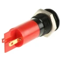 RS PRO Red Panel Mount Indicator, 12V DC, 20mA, Solder Tab Termination, Prominent Bezel 210-103
