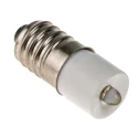 RS PRO White Indicator Lamp Single Chip, 230V AC, E10 Base, 10 mm Diameter 210-181