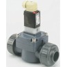 Burkert 2 Port Normally Closed Solenoid Valve Polyvinyl Chloride Body 110V ac 063241