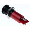 RS PRO Red Panel Mount Indicator 230V AC 3mA Black Bezel Prominent IP67 IP67