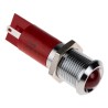 RS PRO Red Panel Mount Indicator LED, 12V DC, 20mA, Solder Tab Termination, Prominent Bezel, Model 210-490