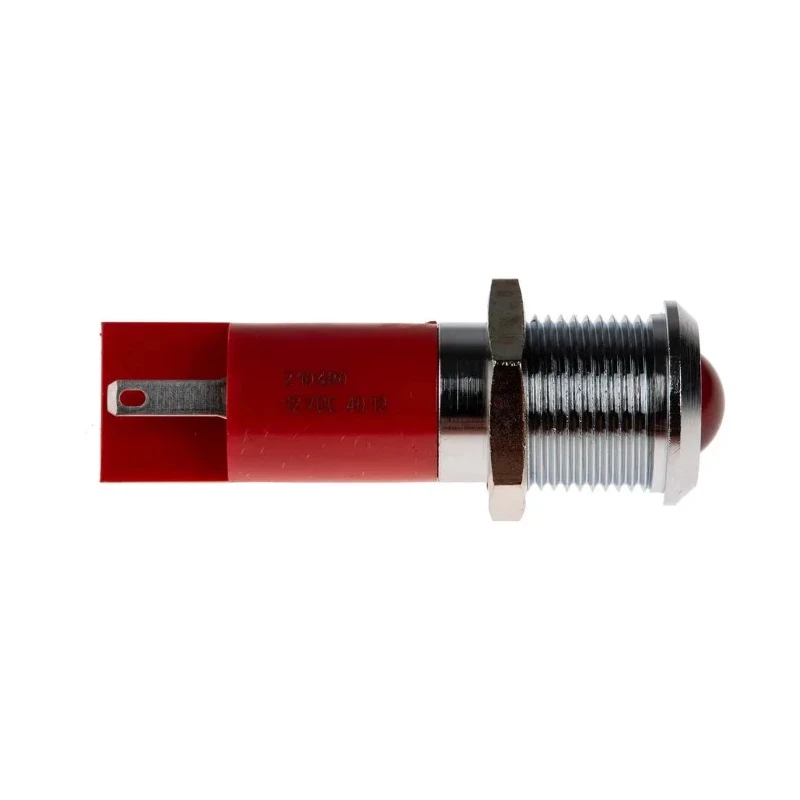 RS PRO Red Panel Mount Indicator LED, 12V DC, 20mA, Solder Tab Termination, Prominent Bezel, Model 210-490