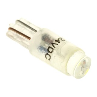 RS PRO White Indicator Lamp Single Chip, 24 V AC/DC, Wedge Base, 5.75 mm Diameter 209-377