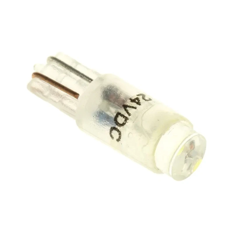 RS PRO White Indicator Lamp Single Chip, 24 V AC/DC, Wedge Base, 5.75 mm Diameter 209-377