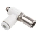 SMC AS Series Speed Controller Threaded Metric Inlet/Outlet Flow Regulator Brass Electroless Nickel Plated AS1201F-M5-04D