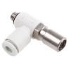 SMC AS Series Speed Controller Threaded Metric Inlet/Outlet Flow Regulator Brass Electroless Nickel Plated AS1201F-M5-04D