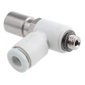 SMC AS Series Speed Controller Threaded Metric Inlet/Outlet Flow Regulator Brass Electroless Nickel Plated AS1201F-M5-04D