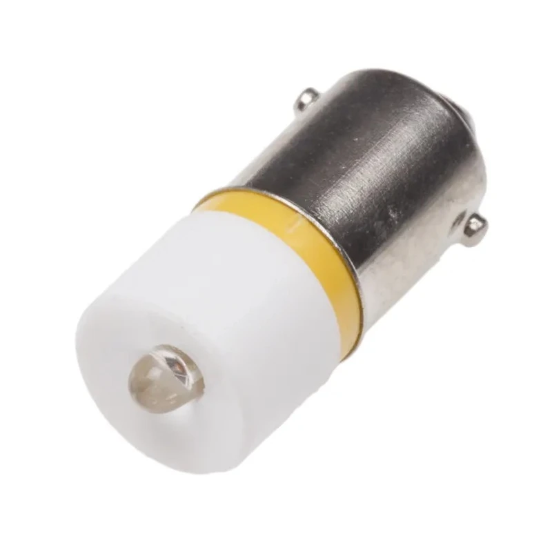 RS PRO Yellow Indicator Lamp Single Chip LED, 12 V AC/DC, BA9 Base, 10 mm Diameter 209-456