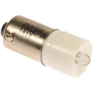 RS PRO White Indicator Lamp Single Chip, 12 V AC/DC, BA9 Base, 10 mm Diameter 209-462