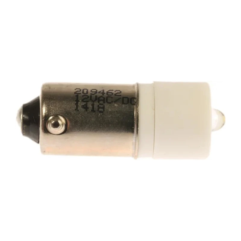 RS PRO White Indicator Lamp Single Chip, 12 V AC/DC, BA9 Base, 10 mm Diameter 209-462