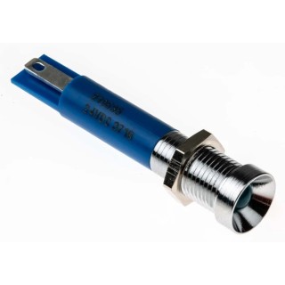 RS PRO Blue Panel Mount Indicator, 24V dc, 20mA, Solder Tab Termination, Recessed Bezel, Model 210-535