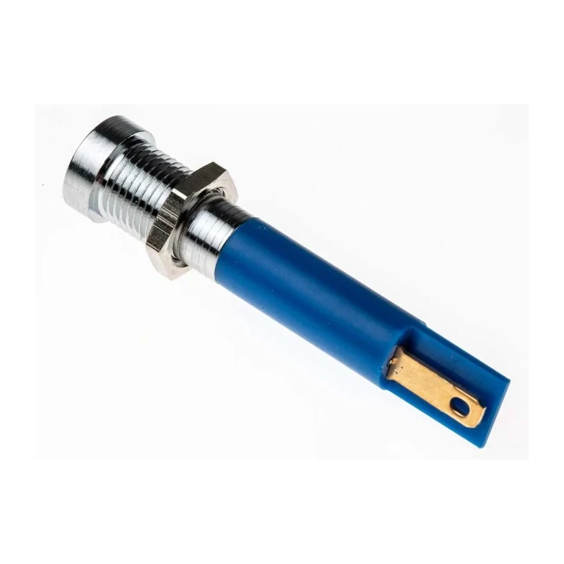 RS PRO Blue Panel Mount Indicator, 24V dc, 20mA, Solder Tab Termination, Recessed Bezel, Model 210-535