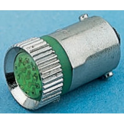 RS PRO Green Indicator Lamp Multichip, BA9 Base, 10 mm Diameter 209-658