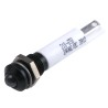 RS PRO White Panel Mount Indicator 24V DC 17mA Solder Tab Termination IP67 Prominent Bezel 210-658