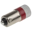 RS PRO Red Indicator Lamp Multichip, 28V DC, BA9 Base, 10 mm Diameter 210-002