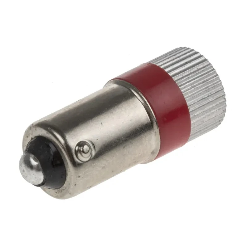 RS PRO Red Indicator Lamp Multichip, 28V DC, BA9 Base, 10 mm Diameter 210-002