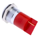 RS PRO Red Panel Mount Indicator 230V AC 3mA Silver Bezel 22mm Mount 210-737