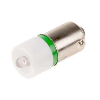 RS PRO Green Indicator Lamp Single Chip BA9 Base, 60 V AC/DC, 10 mm Diameter 210-197