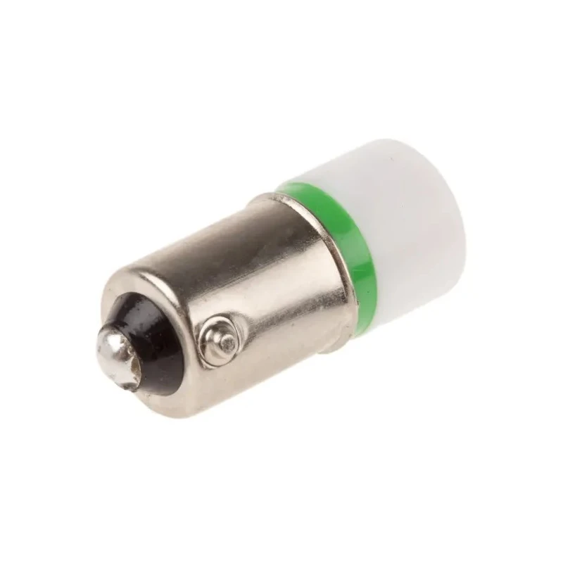 RS PRO Green Indicator Lamp Single Chip BA9 Base, 60 V AC/DC, 10 mm Diameter 210-197
