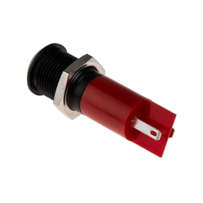 RS PRO Red Panel Mount LED Indicator, 14 mm Mount Hole, 24V DC, 80mcd Luminous Intensity, Solder Tab Termination 210-866