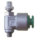 SMC AS Series Speed Controller with Brass and Stainless Steel Construction, 1 Mpa Pressure, -5°C to 60°C AS2201-01-F06S