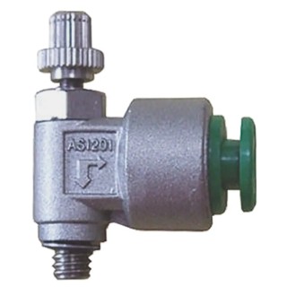 SMC AS Series Speed Controller with Brass and Stainless Steel Construction, 1 Mpa Pressure, -5°C to 60°C AS2201-01-F06S