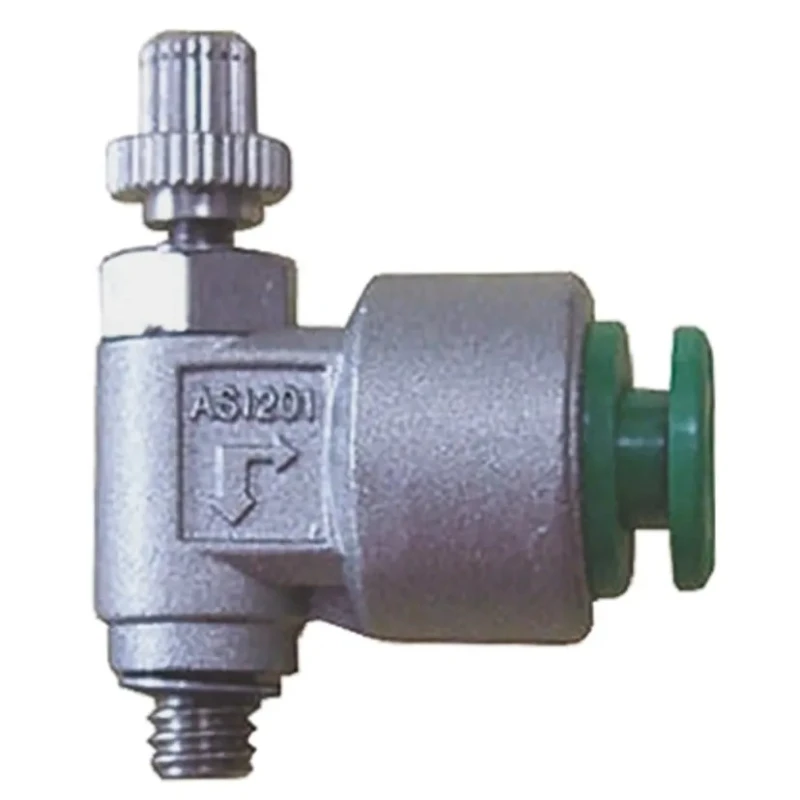 SMC AS Series Speed Controller with Brass and Stainless Steel Construction, 1 Mpa Pressure, -5°C to 60°C AS2201-01-F06S