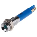 RS PRO Blue Panel Mount Indicator 12V DC 20mA Solder Tab Termination Recessed Bezel 211-291
