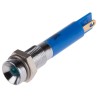 RS PRO Blue Panel Mount Indicator 12V DC 20mA Solder Tab Termination Recessed Bezel 211-291