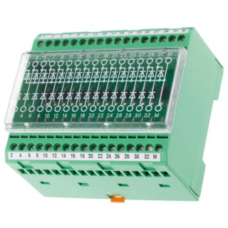 Phoenix Contact EMG 90-DIO 32M/LP Series Component Terminal Block Green Screw Termination 250V AC 0.2mm² to 4mm² 2954785