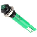 RS PRO Green Panel Mount Indicator 12V DC 20mA Solder Tab Termination Prominent Bezel 211-392