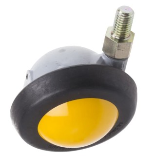 RS PRO Swivel Castor Wheel, 75 kg Load Capacity, 63 mm Diameter Rubber Wheel, Ball Bearing Hub, M10 Stem Thread 211-531