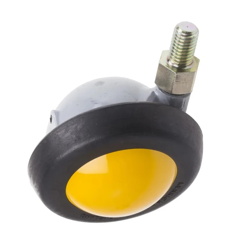 RS PRO Swivel Castor Wheel, 75 kg Load Capacity, 63 mm Diameter Rubber Wheel, Ball Bearing Hub, M10 Stem Thread 211-531