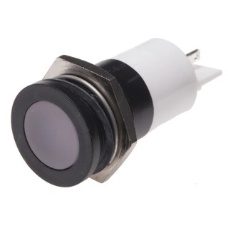 RS PRO White Panel Mount Indicator 24 V AC/DC 20mA Solder Tab Termination Flush Bezel 211-651