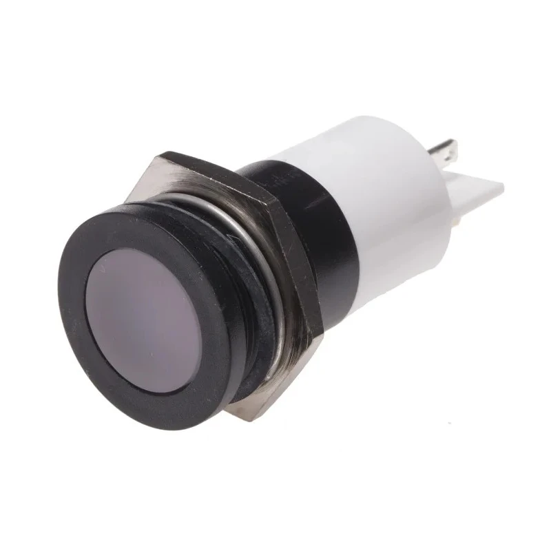 RS PRO White Panel Mount Indicator 24 V AC/DC 20mA Solder Tab Termination Flush Bezel 211-651