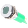 RS PRO Green Panel Mount Indicator 12 V AC/DC 20mA Solder Tab Termination Flush Bezel 211-724