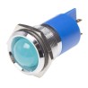 RS PRO Blue Panel Mount Indicator, 24 V AC/DC, 20mA, Solder Tab Termination, Prominent Chrome Bezel 211-639