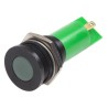 RS PRO Green Panel Mount Indicator 12 V AC/DC 20mA Solder Tab Termination Flush 211-730