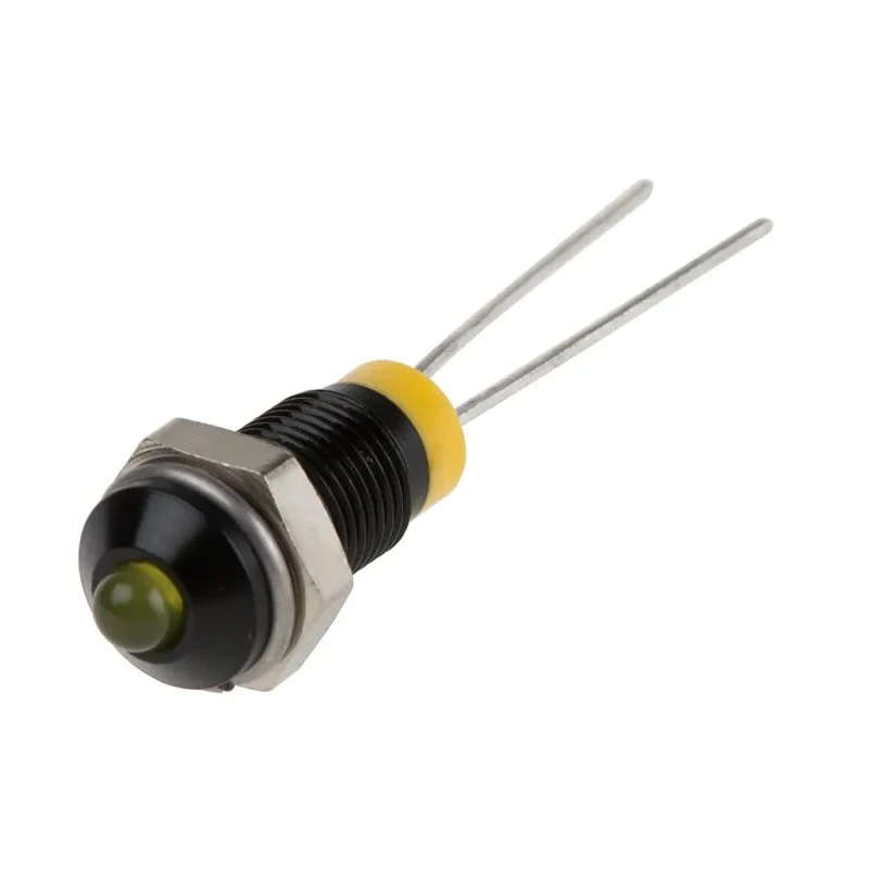 RS PRO Yellow Panel Mount Indicator 2V DC 20mA Lead Termination Prominent Bezel 211-796