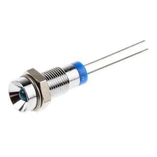 RS PRO Blue Panel Mount Indicator 2V dc 20mA Lead Termination Recessed Bezel 211-803