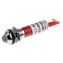 RS PRO Red Panel Mount Indicator 12V 20mA Solder Tab Termination IP67 Prominent Bezel 211-904
