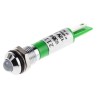 RS PRO Green Panel Mount Indicator 12V, 20mA, Solder Tab Termination, IP67, Prominent Bezel 211-910