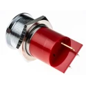 RS PRO Red Panel Mount Indicator, 48V dc 65 V dc 10mA Prominent Bezel 22mm Mount Hole 212-064