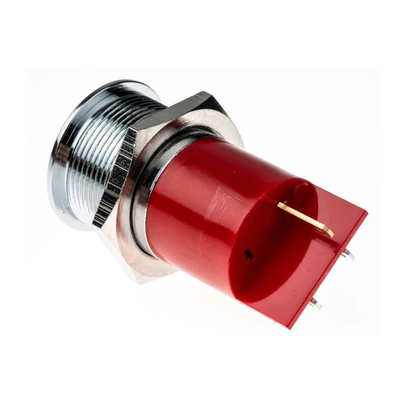 RS PRO Red Panel Mount Indicator, 48V dc 65 V dc 10mA Prominent Bezel 22mm Mount Hole 212-064