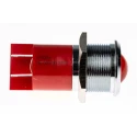 RS PRO Red Panel Mount Indicator, 48V dc 65 V dc 10mA Prominent Bezel 22mm Mount Hole 212-064