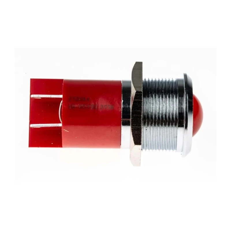 RS PRO Red Panel Mount Indicator, 48V dc 65 V dc 10mA Prominent Bezel 22mm Mount Hole 212-064
