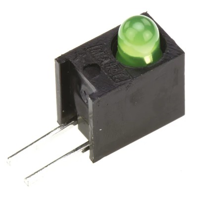 Marl Green Right Angle PCB LED Indicator 3 mm (T-1) 1 LED 2.2 V 113-314-04